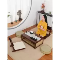飘窗小茶几日式炕几闪电客炕桌矮桌坐地桌家用茶桌藤编榻榻米小桌子