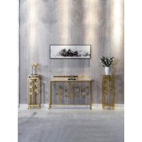 轻奢现代闪电客简约铁艺大理石玄关桌酒店大堂走廊端景台长条案台供桌