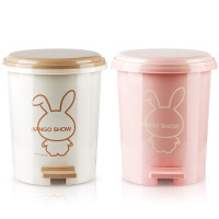 垃圾桶带盖家用闪电客厕所卫生间客厅脚踩垃圾圾垃桶大号厨房有盖拉极桶 [脚踩式]无内桶★8L咖♥推荐卧室/卫生间