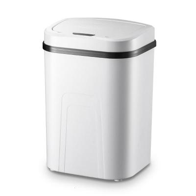 感应垃圾桶家用闪电客客厅卫生间自动智能电动厕所厨房带盖 充电款[感应+触摸按键]-天蓝色-大号15L