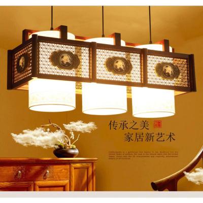 中式吊灯长方形闪电客羊皮餐厅灯客厅卧室灯仿古典灯具中国风灯饰
