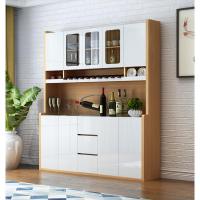 北欧餐边柜微波炉闪电客厨房柜子高酒架碗柜大储物现代简约酒柜茶水柜