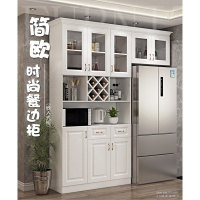 餐边柜酒柜一体闪电客靠墙到顶组合厨柜冰箱柜子客厅定制嵌入式餐厅家用