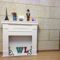欧式复古壁炉柜闪电客分水器遮挡民宿装饰柜美式白色简约壁炉架摄影道具