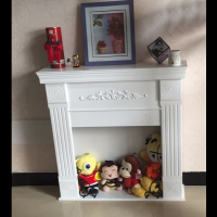 美式复古壁炉柜闪电客欧式民宿装饰柜背景墙电视柜白色简约婚礼壁炉架