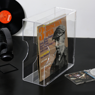 黑胶唱片收纳架LP收纳合闪电客 桌面CD收纳架12寸老唱片存放收藏箱