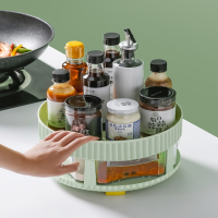 厨房调料盒一体多格调味料佐料收纳台面旋转调料油盐酱醋瓶置物架