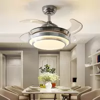 客厅灯带风扇吊灯现代简约家用电风扇灯LED卧室隐形吊扇餐厅灯具