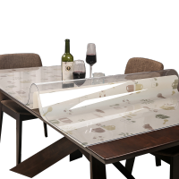 软塑料玻璃PVC桌布防烫防油免洗透明餐桌垫胶垫水晶板茶几垫 升级全透明2.0(卡圆角) 订制(需改)
