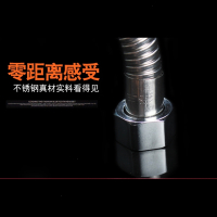 1.523米花洒淋浴水管加长淋雨喷头莲蓬头浴室热水器不锈钢软管 加密2米+带开关花洒+免打孔支架 ()