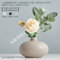 ins白色陶瓷花瓶摆件 客厅创意插花小瓷瓶餐桌干花装饰品 组合6