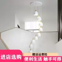 闪电客楼梯吊灯酒店工程灯客厅餐厅创意大气复式楼别墅旋转长吊灯