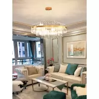 闪电客法式后现代轻奢吊灯客厅灯餐厅卧室大气灯具圆形水晶吊灯
