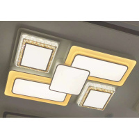 LED客厅吸顶灯闪电客 大气房间卧室现代简约水晶三色调光