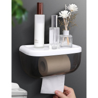 厕所家用免打孔创意卫生纸盒闪电客卫生间纸巾厕纸置物架抽纸卷纸筒