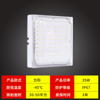 LED冷库灯闪电客防潮防爆三防灯浴室灯罩低温冷冻冷箱冷库专用灯泡 方形冷库灯35W