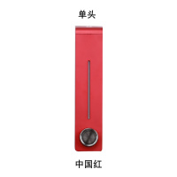 洗发水沐浴露盒子家用酒店壁挂式皂液器免打孔洗手液瓶子闪电客洗涤灵盒 红色中国红单头