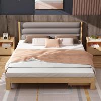 木床1.5米现代简约闪电客双人床1.8米经济型出租房床1.2m简易单人床架