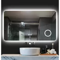智能无框浴室镜背光镜闪电客卫生间镜子灯镜防雾带灯镜子装饰镜子