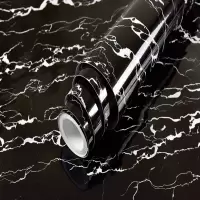 加厚大理石贴纸厨房闪电客防油耐高温贴纸衣柜子防水自粘壁纸卫生间翻新 加厚白云龙3米 小