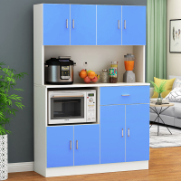 餐厨房柜餐北欧简约边柜现代经济型家用碗柜餐厨房置物柜简单组装 E款白加蓝8门加抽 6门以上