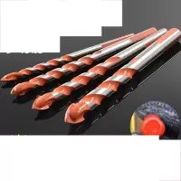 瓷砖玻璃陶瓷混凝土水泥墙转头6mm8mm手电钻合金打孔套装三角钻头抖 金色8mm(10支优惠)