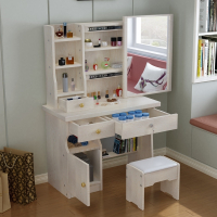 新品卧室化妆台网红梳妆台简约80cm化妆桌多功能ins化妆柜经济型