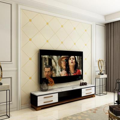 简约现代客厅电视背景墙壁纸3D立体欧式仿瓷砖大理石背景墙纸