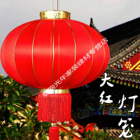 绸布大红灯笼户外灯笼春节元旦过年新年喜庆国庆中秋灯笼装饰 绸布金边(80型号一个+(2米电源线一根)