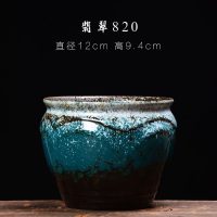 创意翡翠花盆陶瓷批发室内肉肉植物大盆景吊兰花绿萝多肉花盆 翡翠820 大