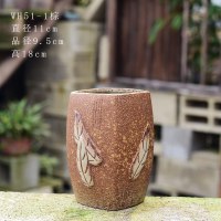 四方形老桩多肉花盆陶瓷大号 [WH51-1-棕] 大