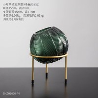 北欧ins风创意客厅软装轻奢插花现代简约样板间摆件球形玻璃花瓶 花瓶组合4