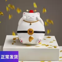 创意家居儿童房装饰品北欧树脂猫存钱罐摆件储物器皿收纳罐 树脂摆件猫