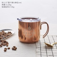 北欧风格不锈钢马克杯现代简约家居实用装饰品个性摆件创意咖啡杯 304马克杯-玫瑰金