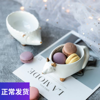 陶瓷装饰碗果盘家居摆件装饰品首饰盒客厅电视柜卧室北欧欧式ins 狐狸陶瓷碗