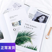 英文杂志画册拍摄道具家居客厅办公室电视柜酒柜个性装饰品摆件 英文杂志画册拍照道具-植物款