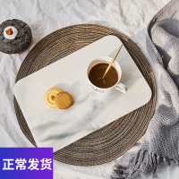 创意北欧现代简约结婚客厅桌面餐桌大理石纹木质面包板摆件 大理石纹面包板-12寸