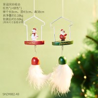 创意可爱圣诞老人雪人水晶球音乐盒摆件节日少女心装饰品摆设 圣诞风铃组合