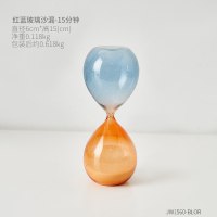 创意家居客厅室内装饰酒柜电视柜新婚结婚玻璃计时器沙漏摆件 红蓝玻璃沙漏(15分钟)