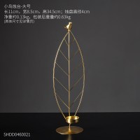 北欧欧式复古浪漫烛台摆件烛光晚餐道具餐厅家用桌面香薰蜡烛托台 小鸟烛台-大号