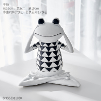 北欧创意瑜伽青蛙房间布置装饰品酒柜电视柜茶几小摆件少女 不听