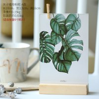 欧式创意相框摆件玻璃水培结婚客厅酒柜办公桌家居装饰品摆设 A款双层玻璃相框带夹子、画芯(可放6寸照片)