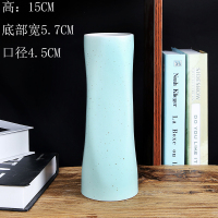 小清新花瓶现代创意家居客厅装饰花器摆件工艺品绿萝水培容器花插 亚光花插-浅蓝09 小