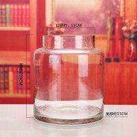 创意玻璃花瓶透明客厅插花简欧式水培鲜花家居装饰品花器餐桌摆设 1号