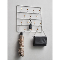 北欧创意钥匙挂钩壁挂家居客厅卧室墙上铁艺挂衣架个性墙面装饰品 方形钥匙壁挂挂钩