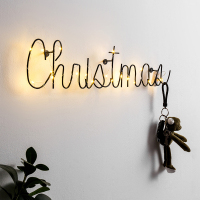 北欧风ins字母挂钩装饰钥匙挂架衣服玄关口墙上墙面壁挂置物架 金色-挂钩