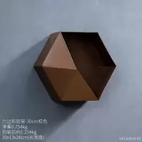 创意铁艺置物架壁挂店铺墙上装饰品奶茶店饭店墙面挂件咖啡店壁饰 棕色中号