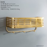 北欧ins风创意墙面铁艺置物架墙上展示架客厅家居浴室壁挂装饰架 金色