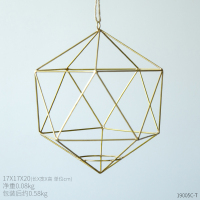 天花板仿真植物室内装饰吊饰幼儿园悬挂花架空中挂饰教室创意挂件 多边形花架大