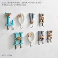 创意个性玄关置物架挂钥匙架墙上简约衣帽挂钩口挂衣架壁挂装饰 组合1